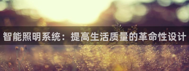 云顶集团大少爷是谁：智能照明系统：提高生